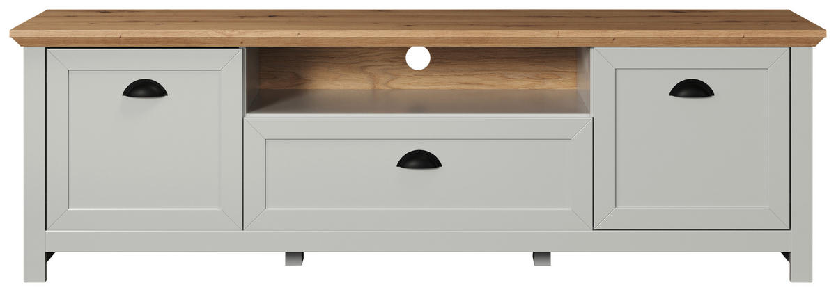 TV-Lowboard Landside Lichtgrau Eiche Artisan Nachbildung B/H/T: ca. 171x53x41 cm Landside - Lichtgrau/Eiche (171,00/53,00/41,00cm) - Trendteam