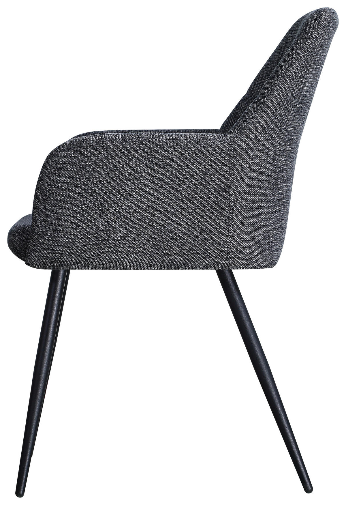 Armlehnstuhl Joe grau Webstoff B/H/T: ca. 58x85x62 cm Joe - schwarz/grau (58,00/85,00/62,00cm)