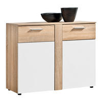 Kommode Trentino Eiche Sonoma Nachbildung weiß B/H/T: ca. 100x81x40 cm Trentino - Eiche/weiß (100,00/81,00/40,00cm)