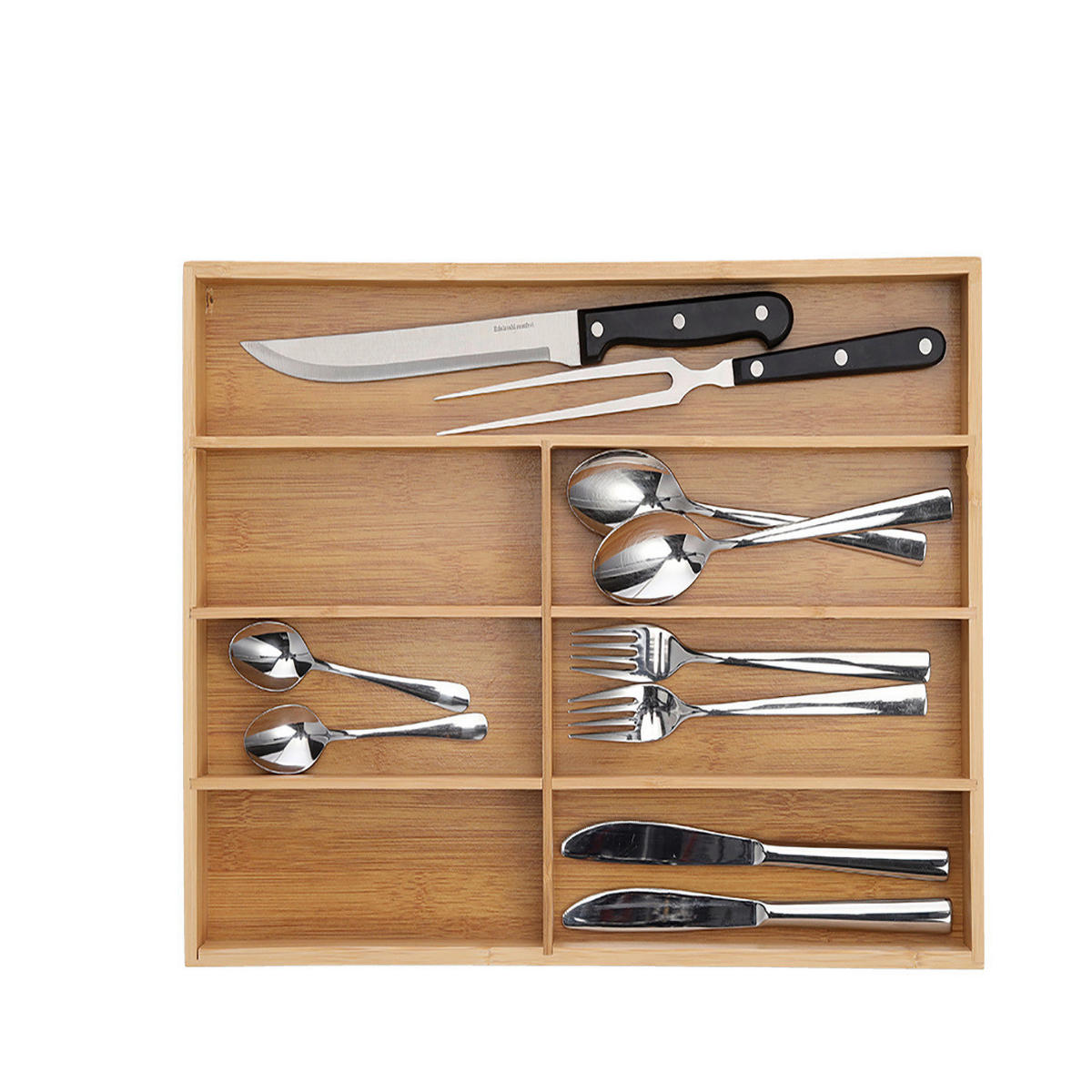 Zeller Besteckkasten natur Bambus B/H/L: ca. 30,5x4,3x44 cm Besteckkasten - natur (44,00/30,50/4,30cm) - Zeller