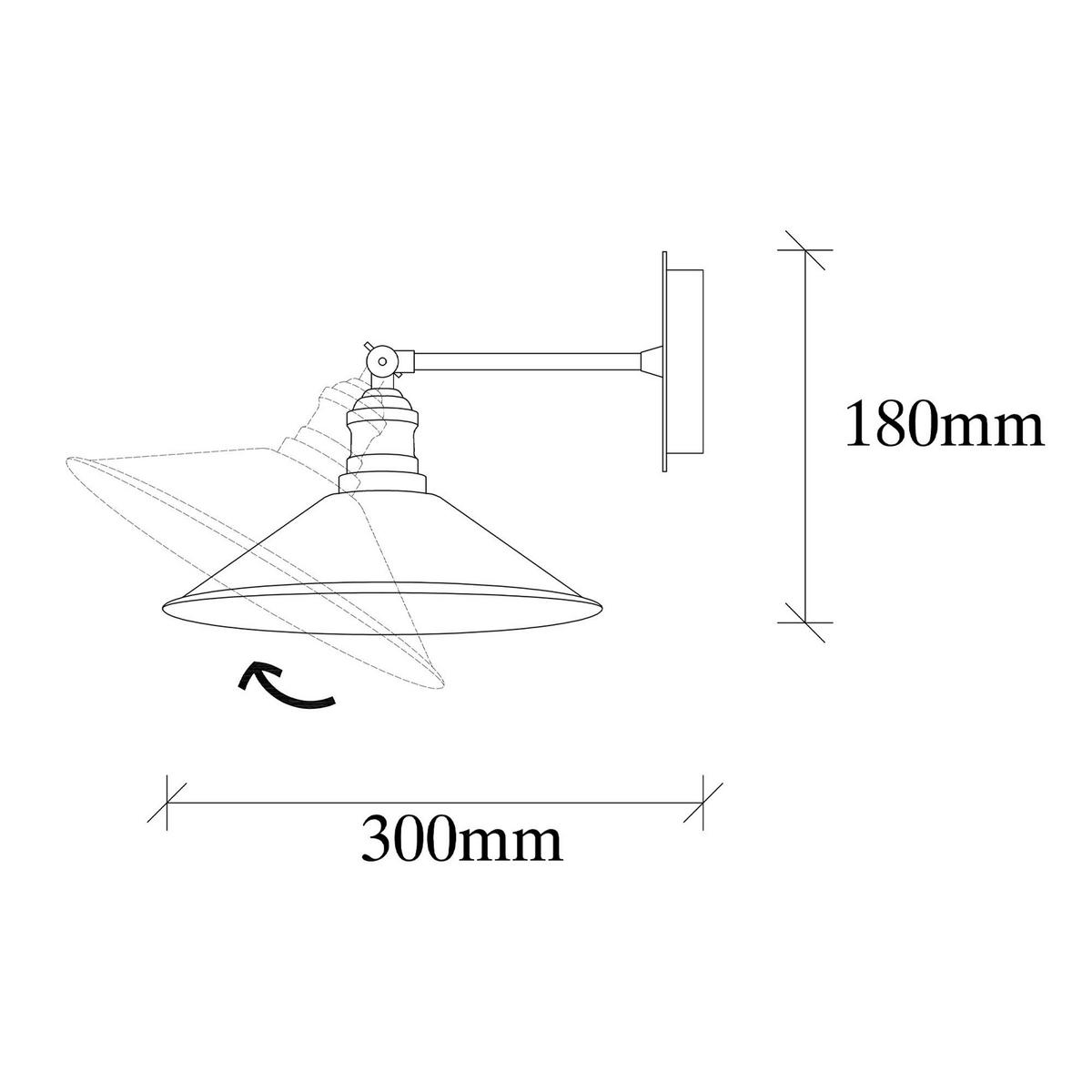 Opviq Wandleuchte schwarz Metall B/H/L: ca. 30x18x24 cm E27 1 Brennstellen Berceste - schwarz (24,00/30,00/18,00cm) - Opviq