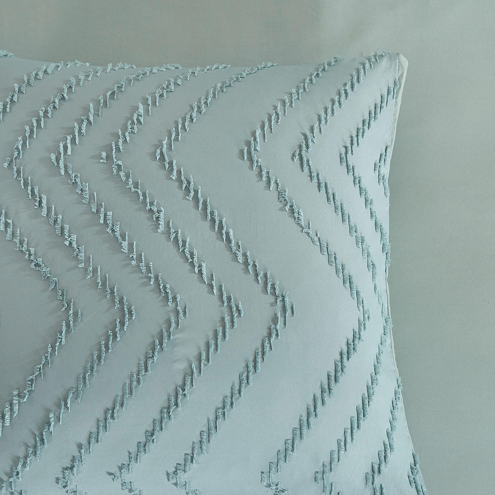 Thumbnail - Bettwäsche Zigzag salbei Polyester B/L: ca. 135x200 cm