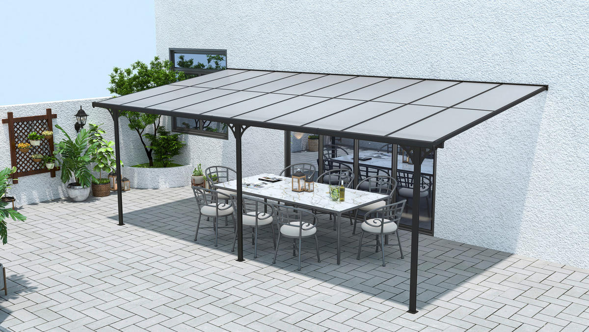 Westmann Terrassenüberdachung Bruce schwarz Aluminium B/H/L: ca. 617x270x300 cm Bruce - schwarz (300,00/617,00/270,00cm) - Westmann