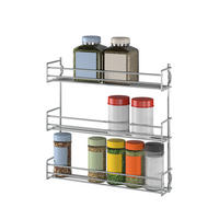 Metaltex Gewürzregal silber Metall B/H/L: ca. 36,5x32x8 cm Gewürzregal_Pepito - silber (8,00/36,50/32,00cm) - Metaltex