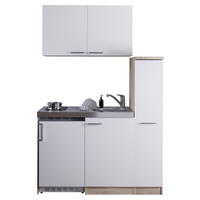 Respekta Miniküche 130 weiß matt B/H/T: ca. 130x200x60 cm 130 - Eiche/weiß (130,00/200,00/60,00cm) - Respekta