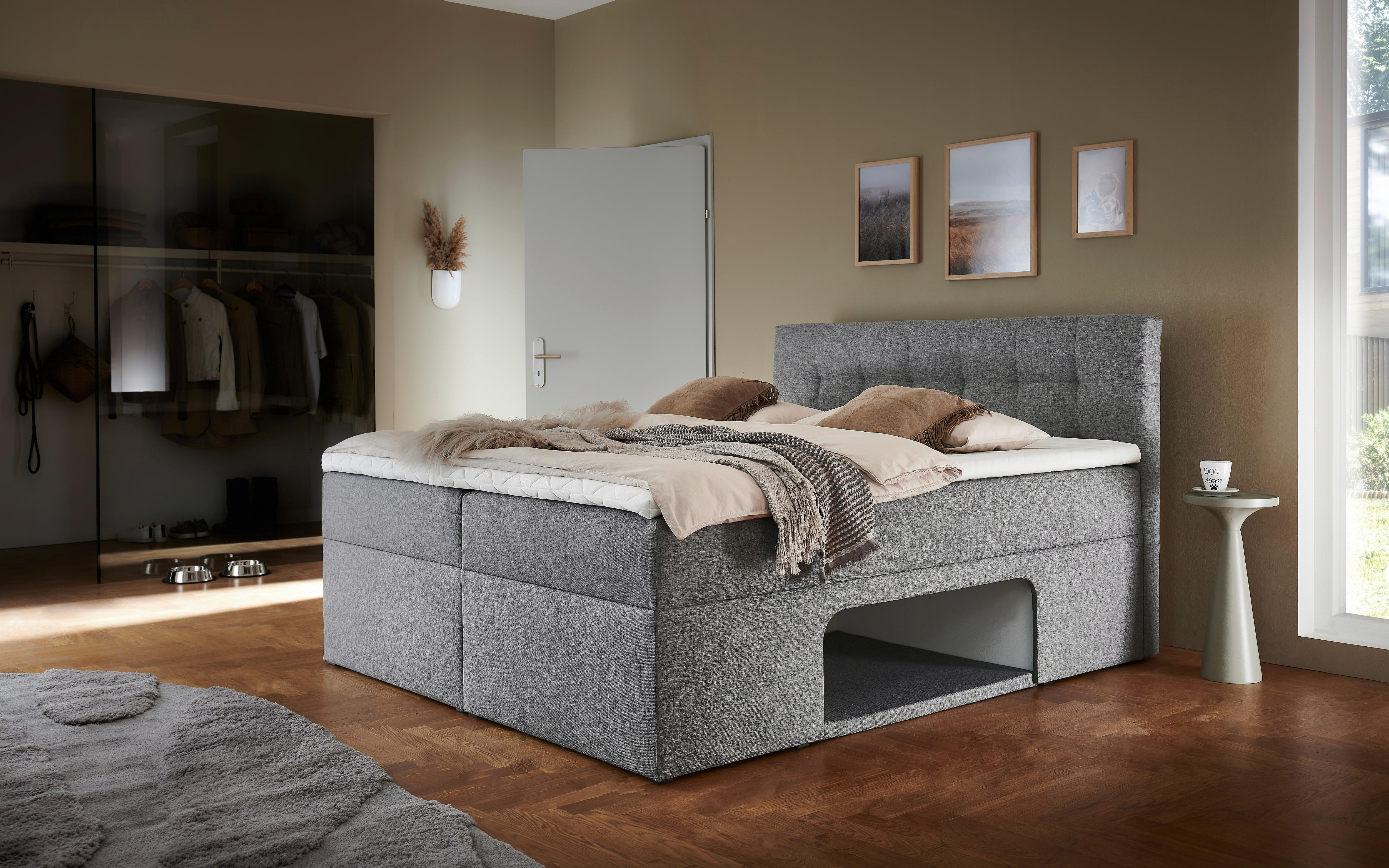 Boxbett Petty II hellgrau Petty II - hellgrau (180,00/112,00/210,00cm)