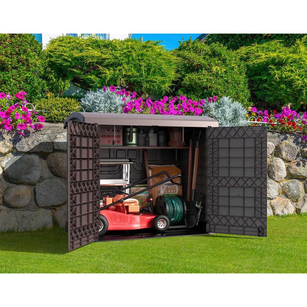 VCM Mülltonnenbox 2er StoreAway braun K... VCM Mülltonnenbox 2er StoreAway braun K...