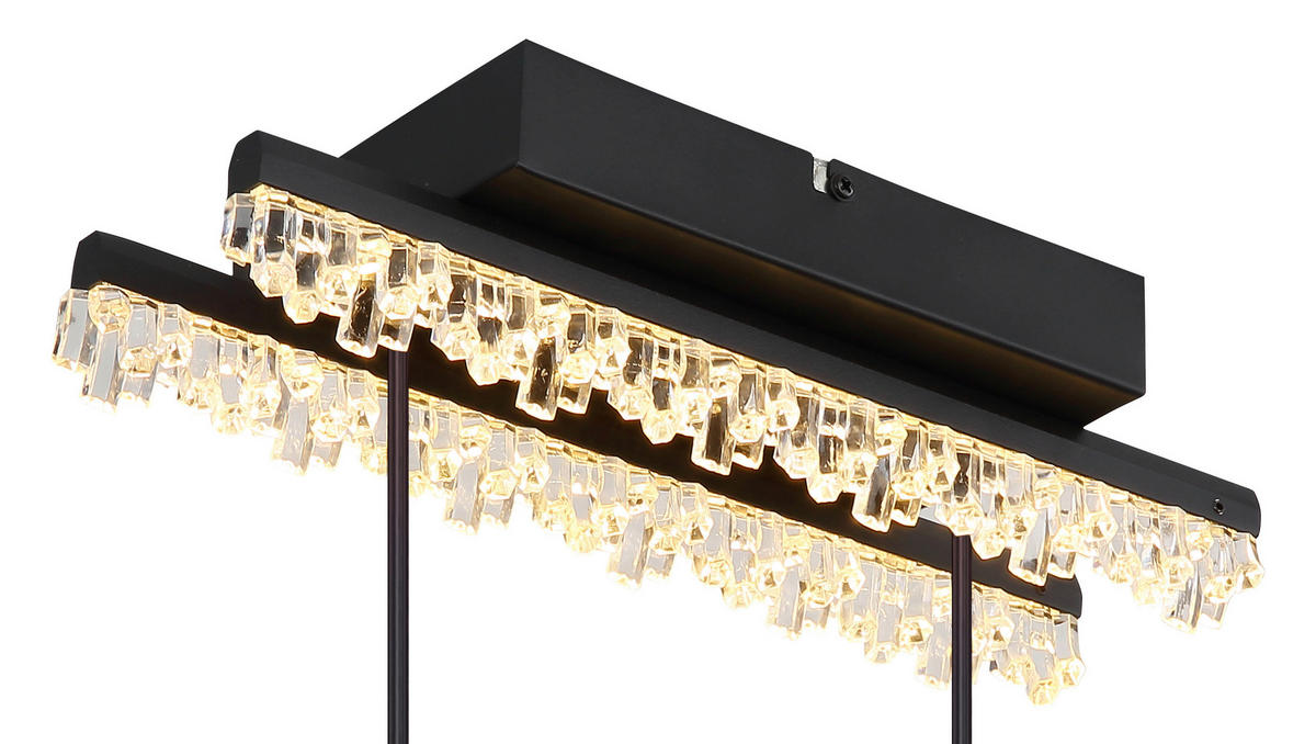 GLOBO Deckenventilator Deckenleuchte-Hilton - schwarz (14,00/9,00/122,00cm) - GLOBO