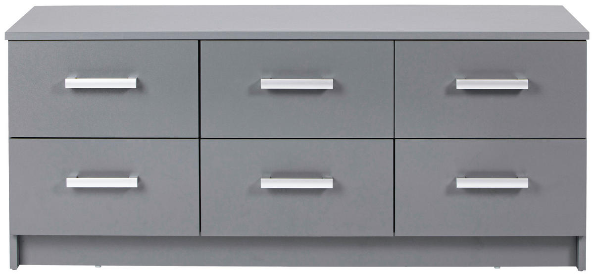 Kommode Elenzio Grafitgrau Optik B/H/T: ca. 121,8x50,8x40 cm Elenzio - (121,80/50,80/40,00cm) - Inter Link