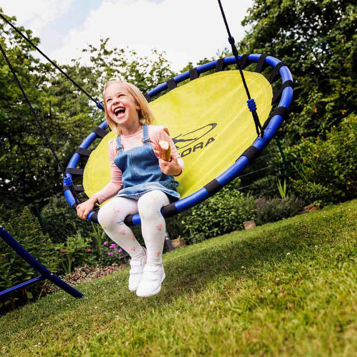 Hudora Nestschaukel Octagon 70 schwarz B/H/L: ca. 70x10x70 cm Octagon 70 - blau/schwarz (70,00/70,00/10,00cm) - Hudora