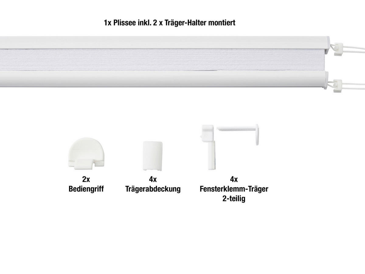 Spannplissee Non Woven weiß B/L: ca. 40x130 cm Non Woven - weiß (40,00/130,00cm)