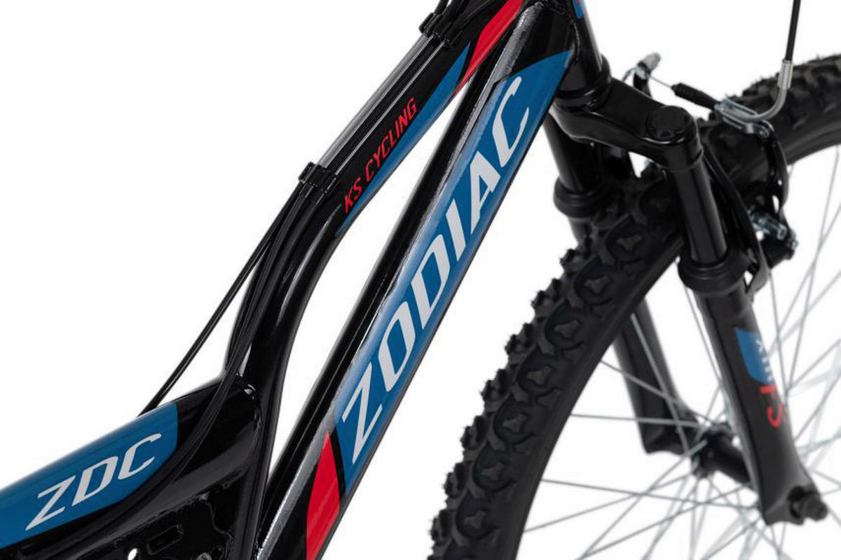 KS-Cycling Kinder-Mountainbike Zodiac Zodiac 24 Zoll Rahmenhöhe 38 cm 18 Gänge weiß weiß ca. 24 Zoll Zodiac - weiß/grün - KS-Cycling