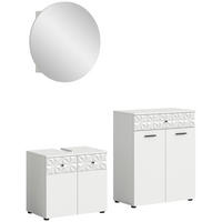 Badezimmer-Set Prisma weiß B/H/T: ca. 141x187x37 cm Prisma - weiß (141,00/187,00/37,00cm) - xonox.home