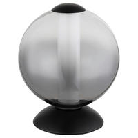 GLOBO Tischleuchte Rauch Opal mattschwarz Metall Glas H/D: ca. 21x18 cm 1 Brennstellen Lacy - Opal/mattschwarz (18,00/21,00cm) - GLOBO