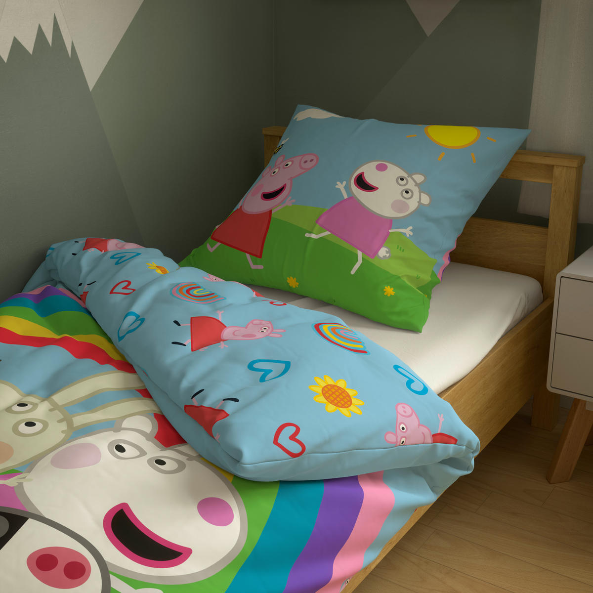 Microfaser Bettwäsche Bettwäsche_Microfaser_Peppa_Pig_2 - bunt (135,00/200,00cm) - Peppa Pig