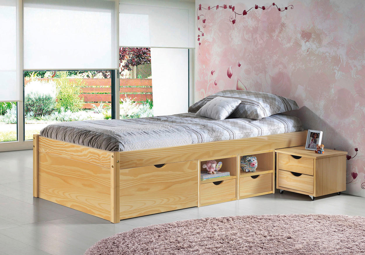 Funktionsbett Claas natur Liegefläche B/L: ca. 90x200 cm Claas - natur (209,00/48,00/96,00cm) - Inter Link