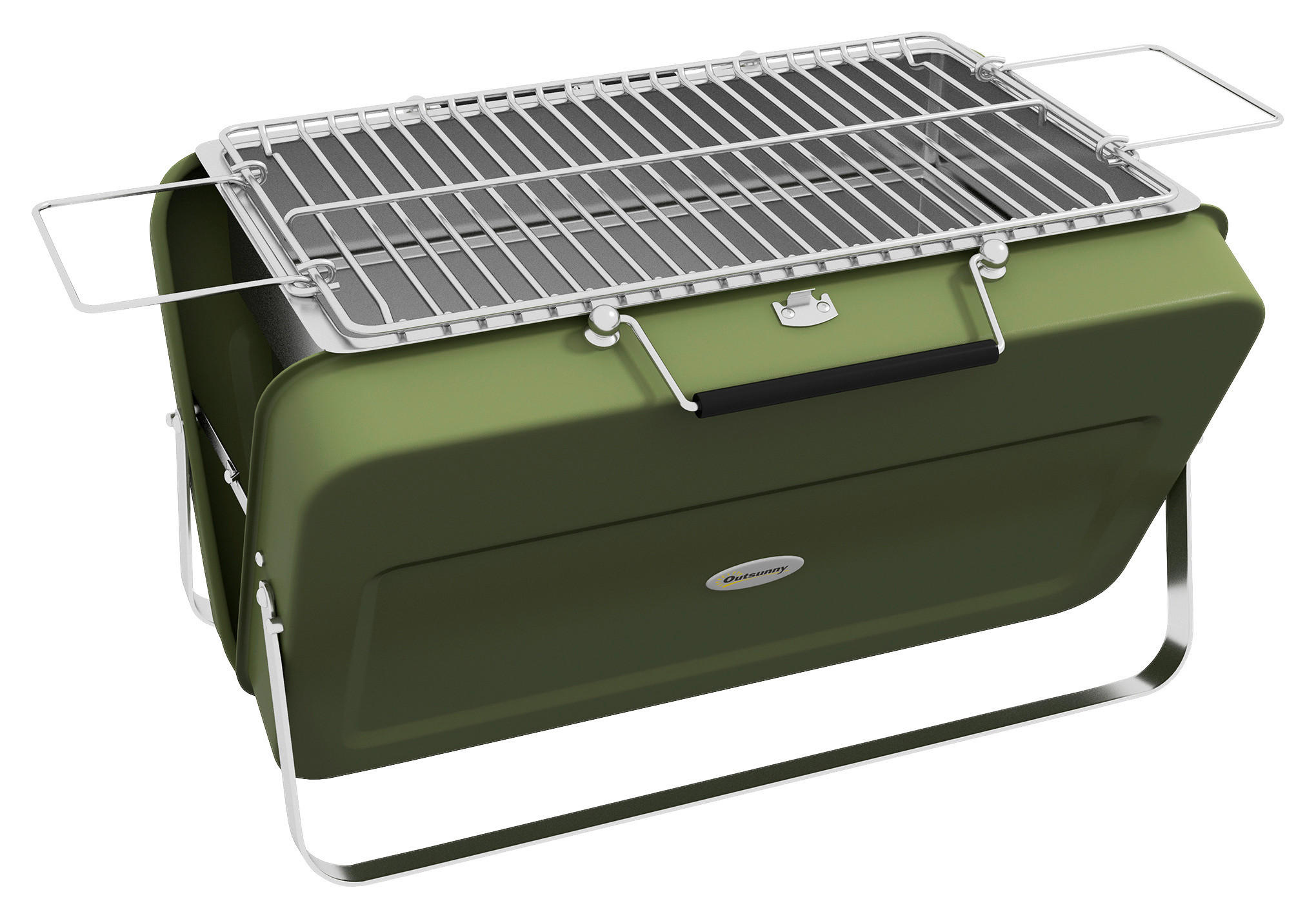 Outsunny Tischgrill Polypropylen B/H/L: ca. 30x47x28 cm Tischgrill - grün (28,00/30,00/47,00cm) - Outsunny