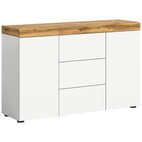 Sideboard Sugar weiß Eiche Wotan Nachbildung B/H/T: ca. 125x80x37 cm Sugar - Eiche/weiß (125,00/80,00/37,00cm) - xonox.home