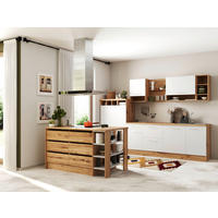Respekta Winkelküche Hilde weiß matt B/H/T: ca. 310x205x60 cm Hilde - Eiche/weiß (310,00/205,00/60,00cm) - Respekta