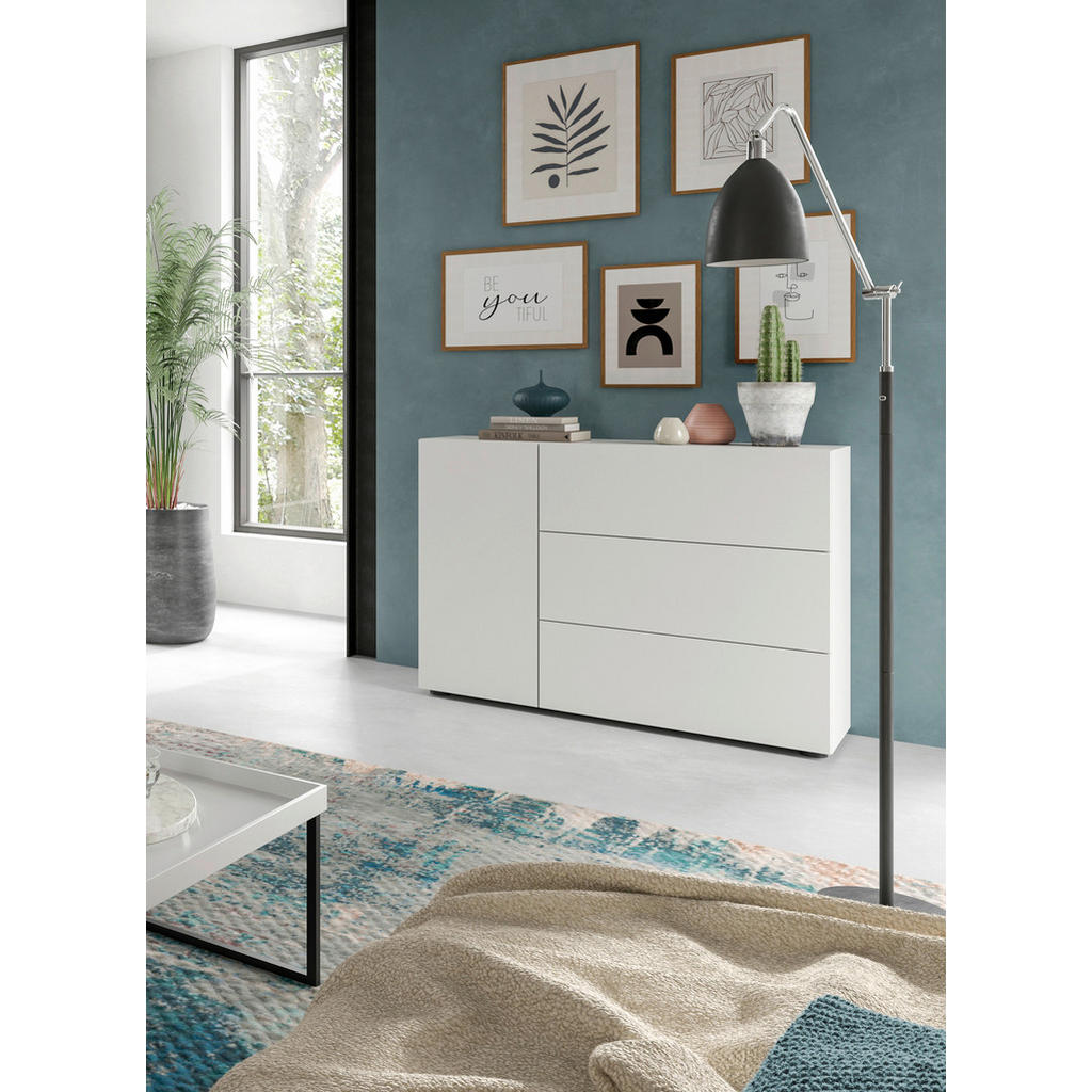 Thumbnail - Sideboard Samba weiß Eiche Artisan Nachbildung B/H/T: ca. 105x80x37 cm