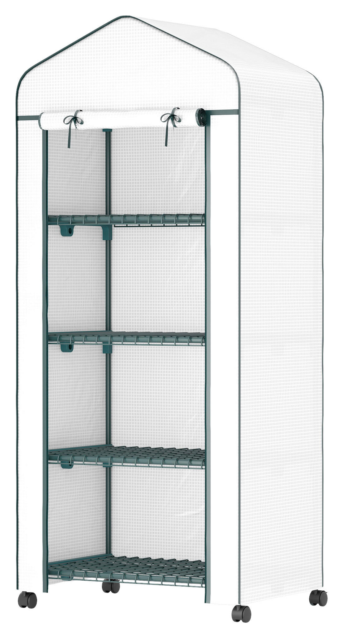 Outsunny Foliengewächshaus B/H/L: ca. 50x165x69 cm Foliengewächshaus - weiß (69,00/50,00/165,00cm) - Outsunny