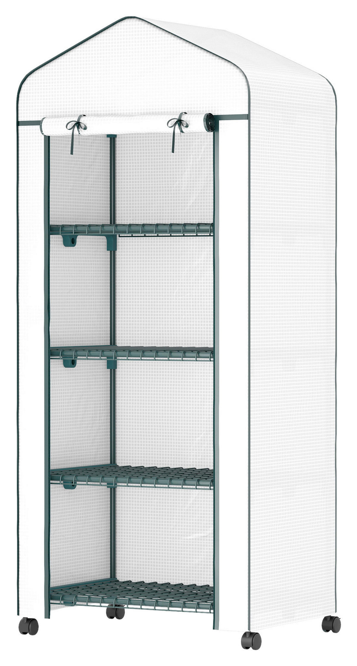 Outsunny Foliengewächshaus B/H/L: ca. 50x165x69 cm Foliengewächshaus - weiß (69,00/50,00/165,00cm) - Outsunny