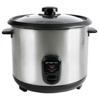 Emerio Reiskocher silber schwarz Edelstahl Glas B/H/T: ca. 29x27x28 cm Reiskocher - schwarz/silber (29,00/27,00/28,00cm) - Emerio