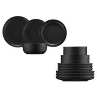 HermiaConcept Tafelservice Dionysus mattschwarz Porzellan 16 tlg. Dionysus - mattschwarz - HermiaConcept