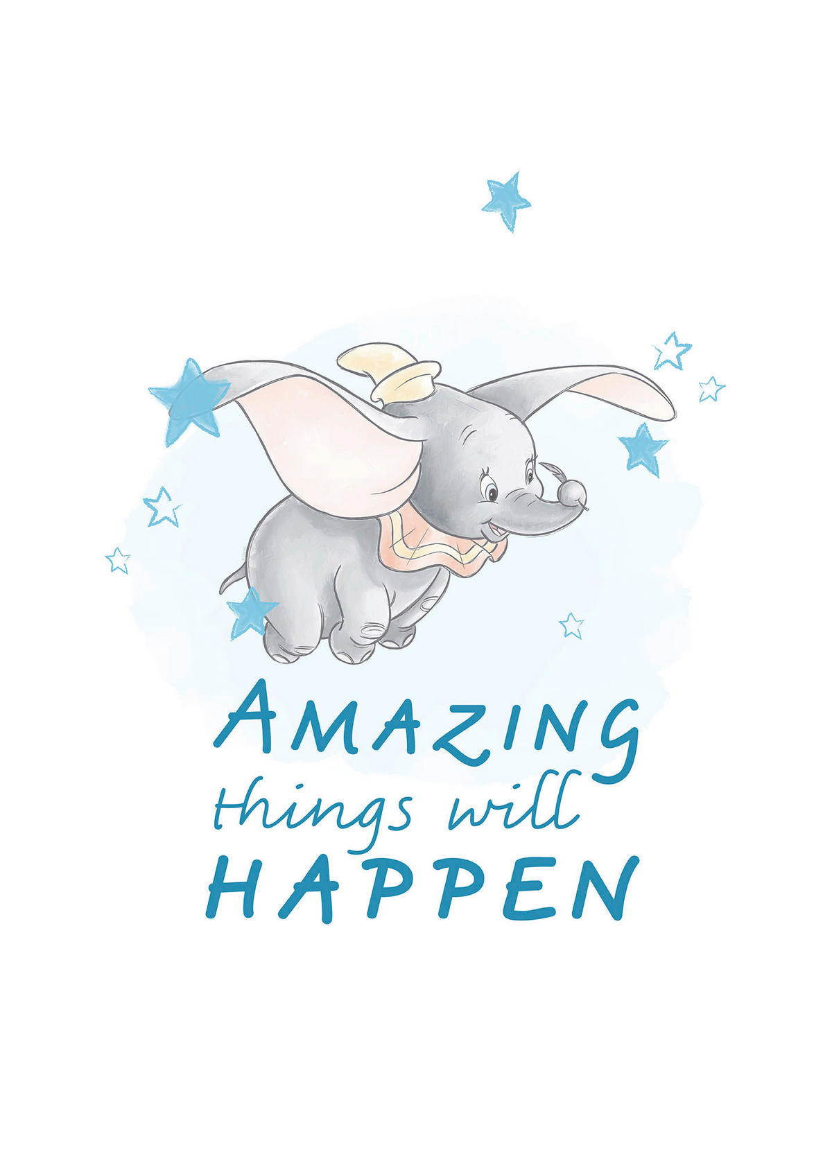 Komar Poster Dumbo Amazing Disney B/L: ca. 50x70 cm Dumbo Amazing - (50,00/70,00cm) - Komar