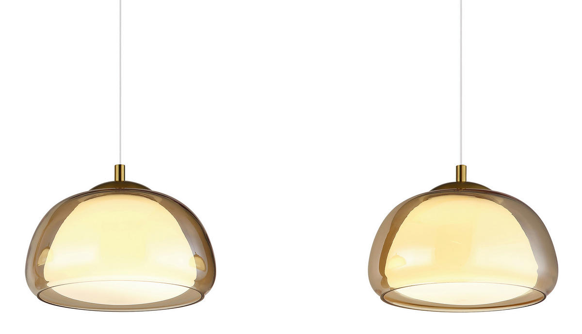 GLOBO Hängeleuchte gold Metall Glas B/H/L: ca. 36x21x101 cm Hängeleuchte-Avila - gold (101,00/36,00/21,00cm) - GLOBO