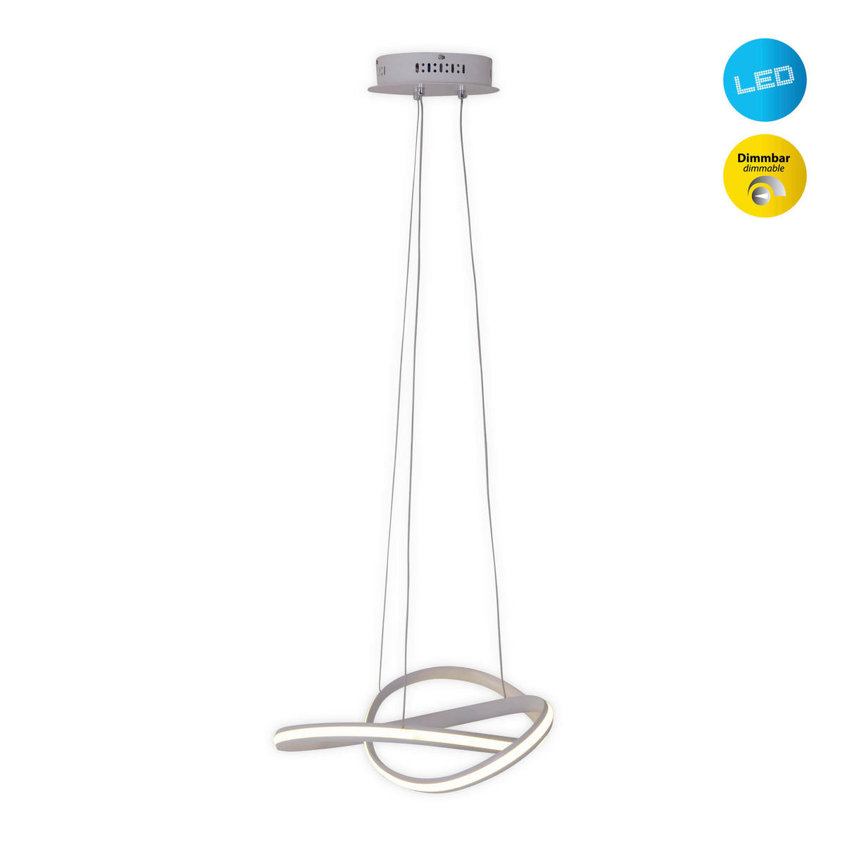 Näve Leuchten LED-Pendelleuchte weiß Kunststoff Metall B/H/T/D: ca. 56x130x56x56 cm ODRIVE - weiß (56,00/130,00/56,00cm) - Näve Leuchten