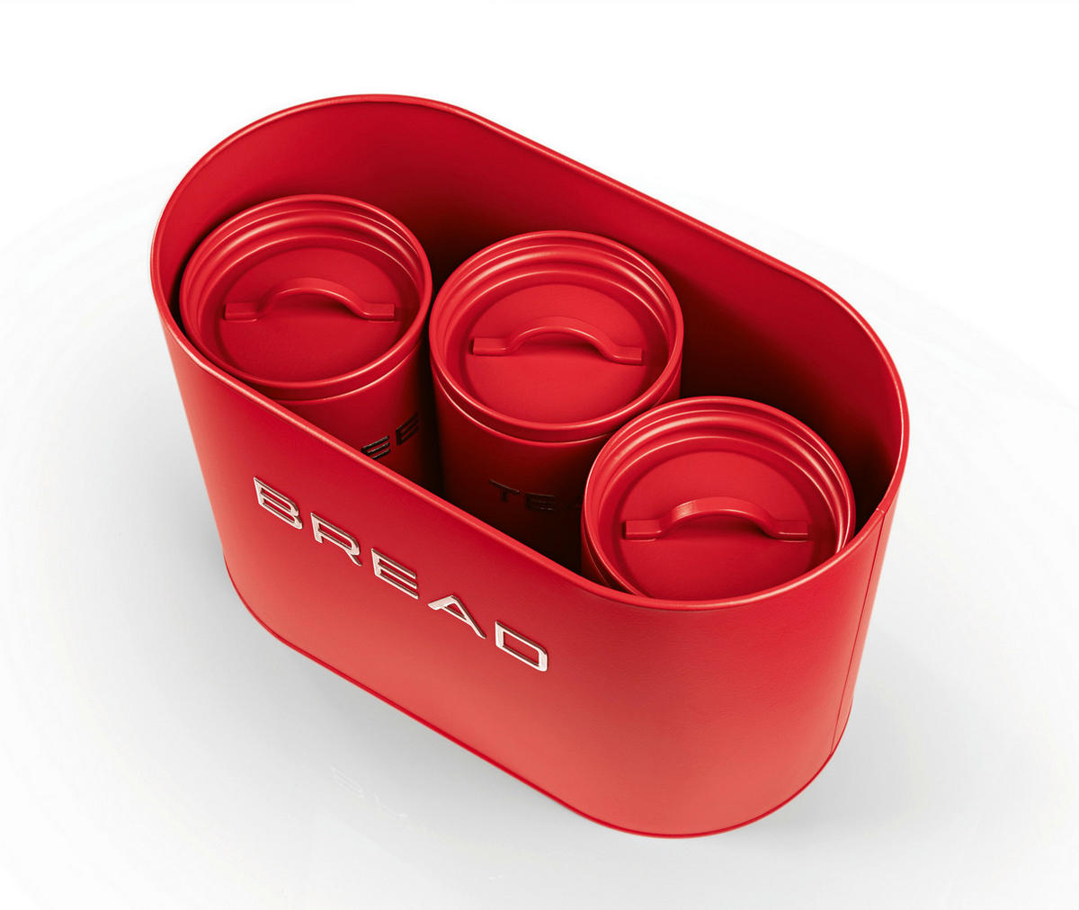 GOURMETmaxx Vorratsdosenset rot B/H/L: ca. 18x23x34 cm Vorratsdosenset_8tlg. - rot (34,00/18,00/23,00cm) - GOURMETmaxx