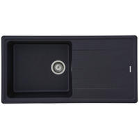 Respekta Einbauspüle Columbia 100 x 50 S schwarz Granitverbundmaterial B/H/T: ca. 100x18,5x50 cm Columbia 100 x 50 S - schwarz (100,00/18,50/50,00cm) - Respekta