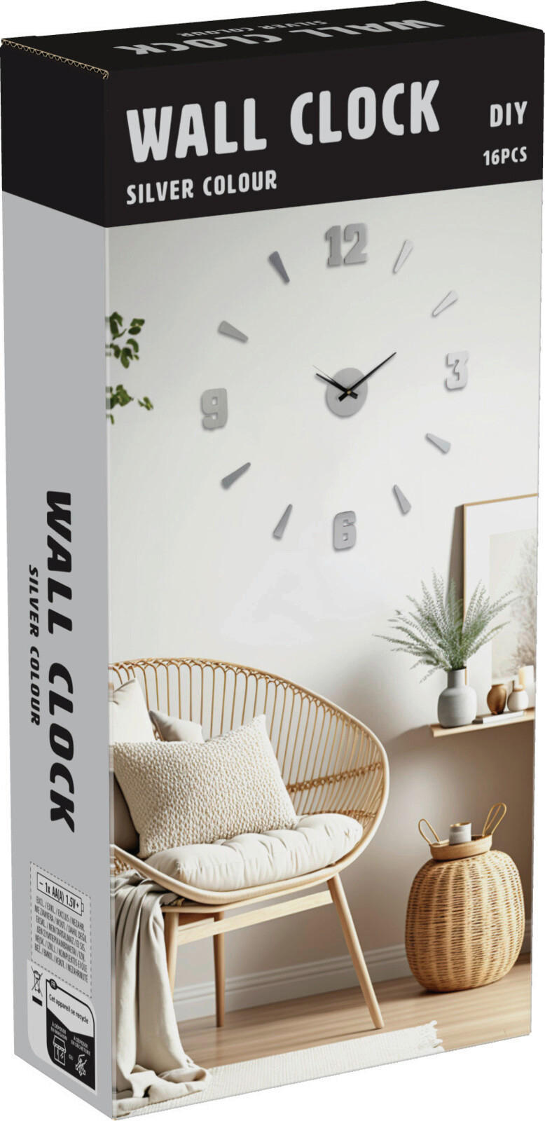 Thumbnail - Wanduhr silber