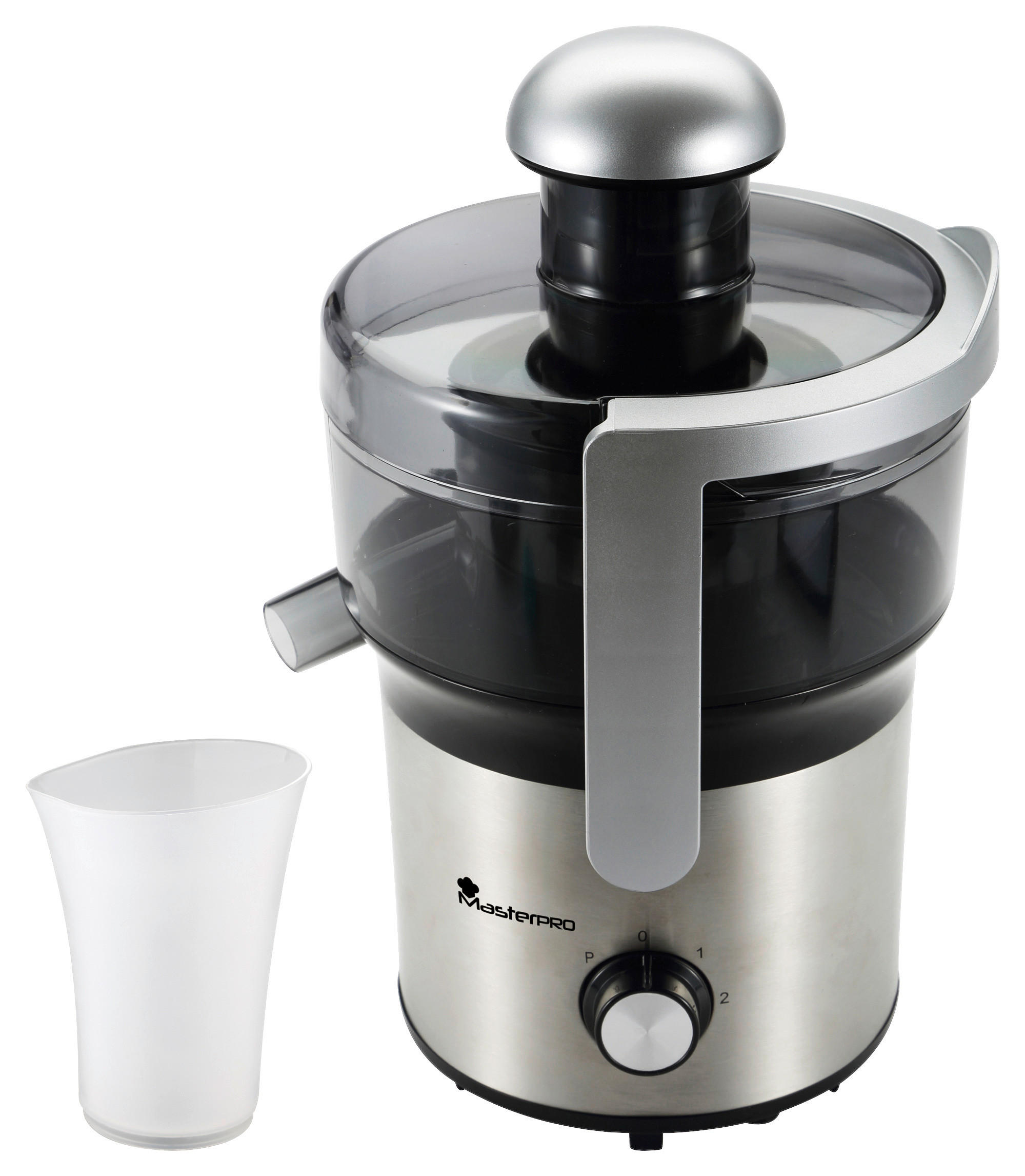 MASTERPRO Entsafter silber Edelstahl Kunststoff B/H/T: ca. 22x34,2x22,4 cm ca. 0,3 l Foodies BGMP-9001 - schwarz/silber (22,00/34,20/22,40cm) - MASTERPRO