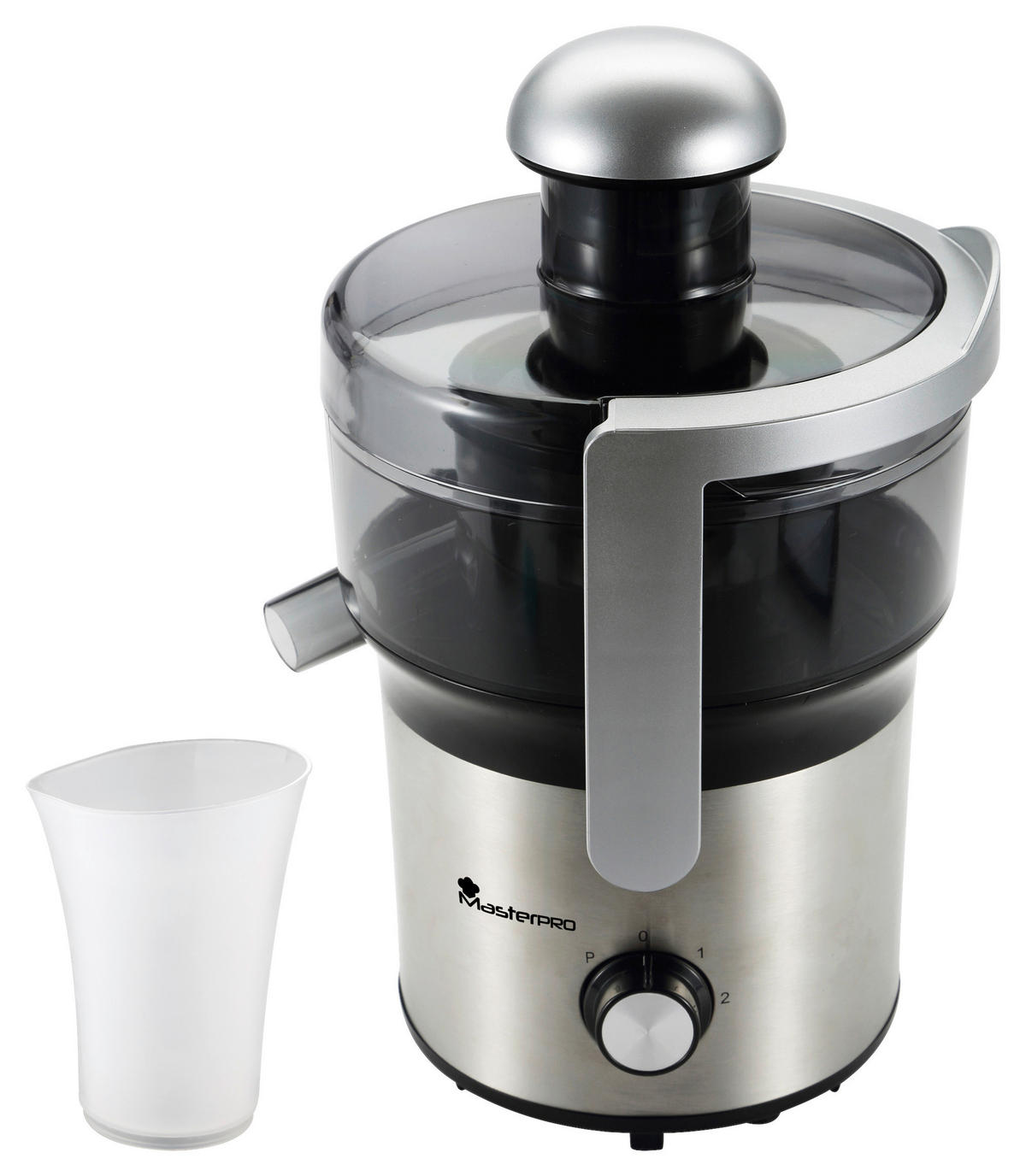 MASTERPRO Entsafter silber Edelstahl Kunststoff B/H/T: ca. 22x34,2x22,4 cm ca. 0,3 l Foodies BGMP-9001 - schwarz/silber (22,00/34,20/22,40cm) - MASTERPRO
