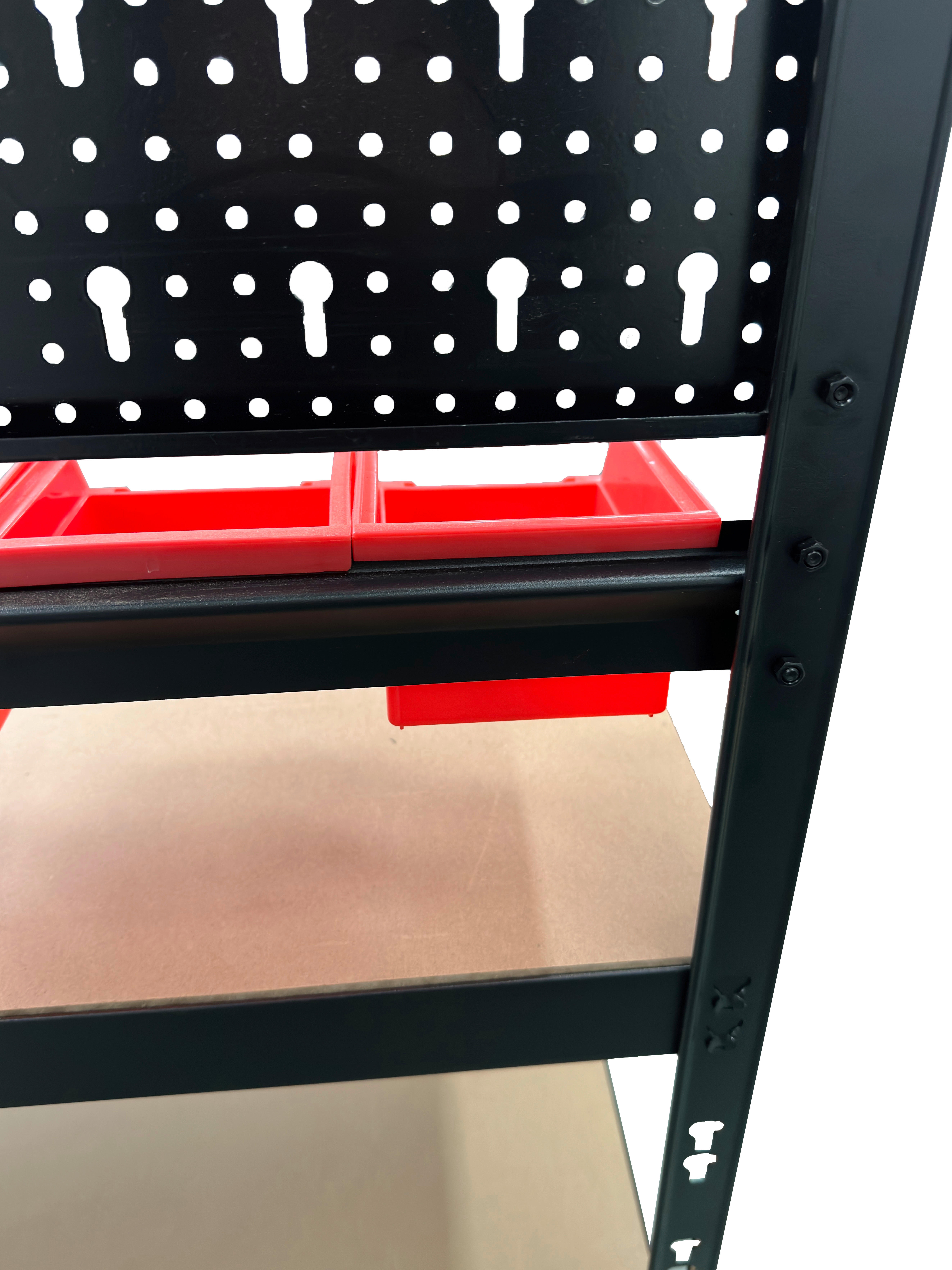 Werkbank schwarz B/H/T: ca. 100x136x40 cm Werkbank 100x40x136cm S - schwarz (100,00/136,00/40,00cm)