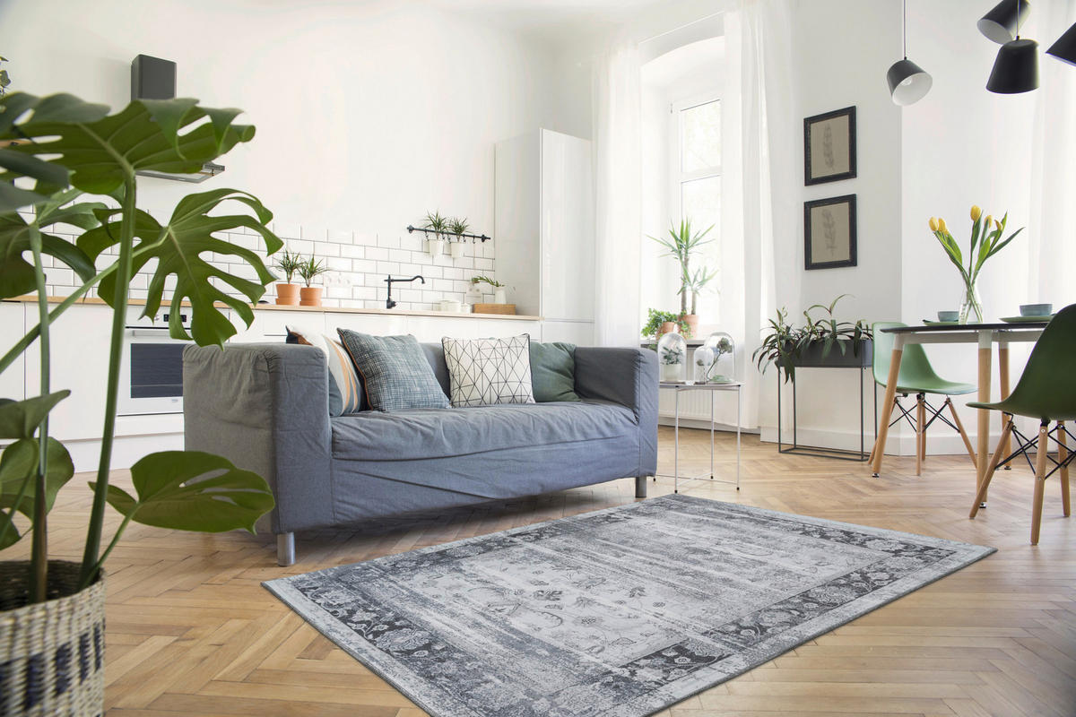 360Living Teppich Galaxy blau B/L: ca. 120x180 cm Galaxy - blau/grau (120,00/180,00cm) - 360Living