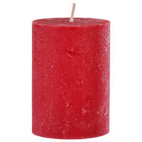 Rustic-Kerze rot B/H/L: ca. 6,8x10x6,8 cm Kerze_Rustic 100/68mm - rot (6,80/6,80/10,00cm)