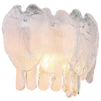 GLOBO Wandleuchte klar Chrom Metall Glas B/H/T: ca. 31,5x20,8x15,5 cm E14 2 Brennstellen BENJAMIN - klar/Chrom (31,50/20,80/15,50cm) - GLOBO