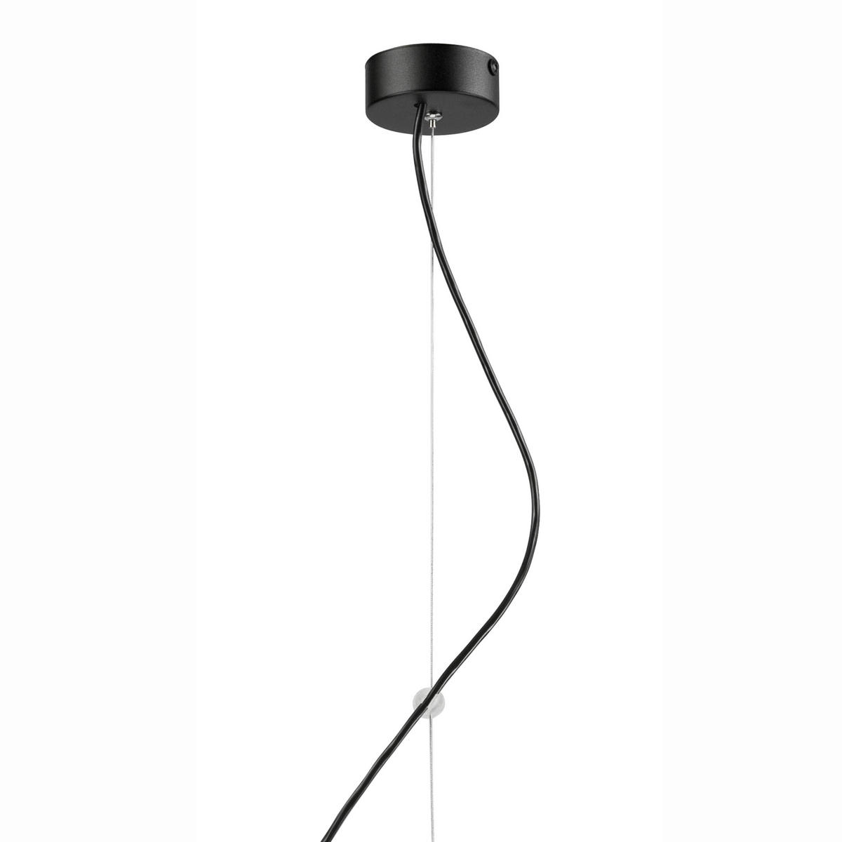 Lamkur Pendelleuchte INEZ 37462 schwarz Stahl H/L: ca. 85x17 cm E27 1 Brennstellen Inez - schwarz (17,00cm) - Lamkur