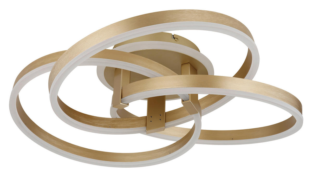 GLOBO Deckenleuchte gold Acryl Aluminium Metall B/H/T: ca. 57,5x20x60 cm 1 Brennstellen 67163-56G - gold (57,50/20,00/60,00cm) - GLOBO