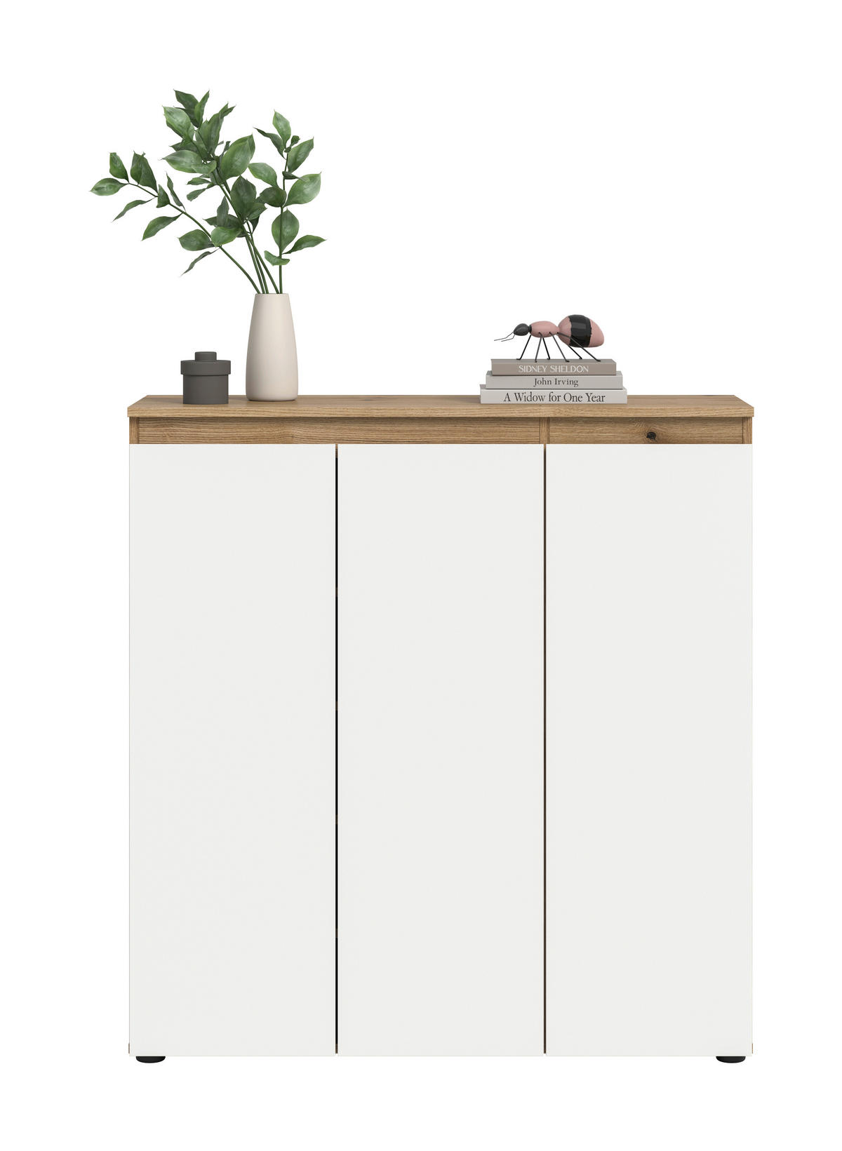 Schrank SCARPA Evoke Oak Nachbildung weiß B/H/T: ca. 105x111x37 cm SCARPA - weiß (105,00/111,00/37,00cm) - xonox.home