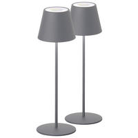 easy! by FHL Tischleuchte 850342 Cosenza grau Metall H/D: ca. 38x12 cm 1 Brennstellen Cosenza - grau (12,00/38,00cm) - easy! by FHL