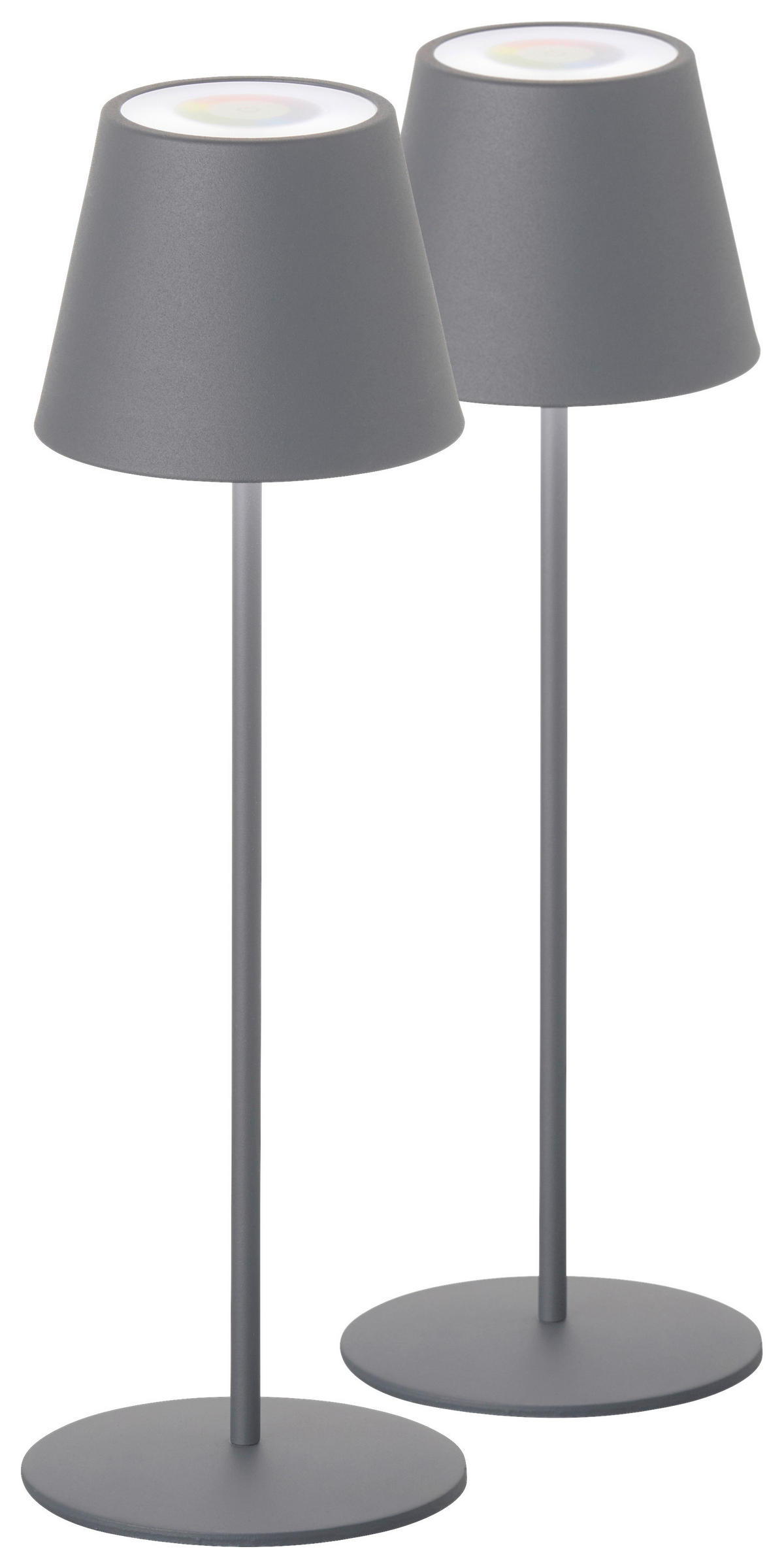 easy! by FHL Tischleuchte 850342 Cosenza grau Metall H/D: ca. 38x12 cm 1 Brennstellen Cosenza - grau (12,00/38,00cm) - easy! by FHL
