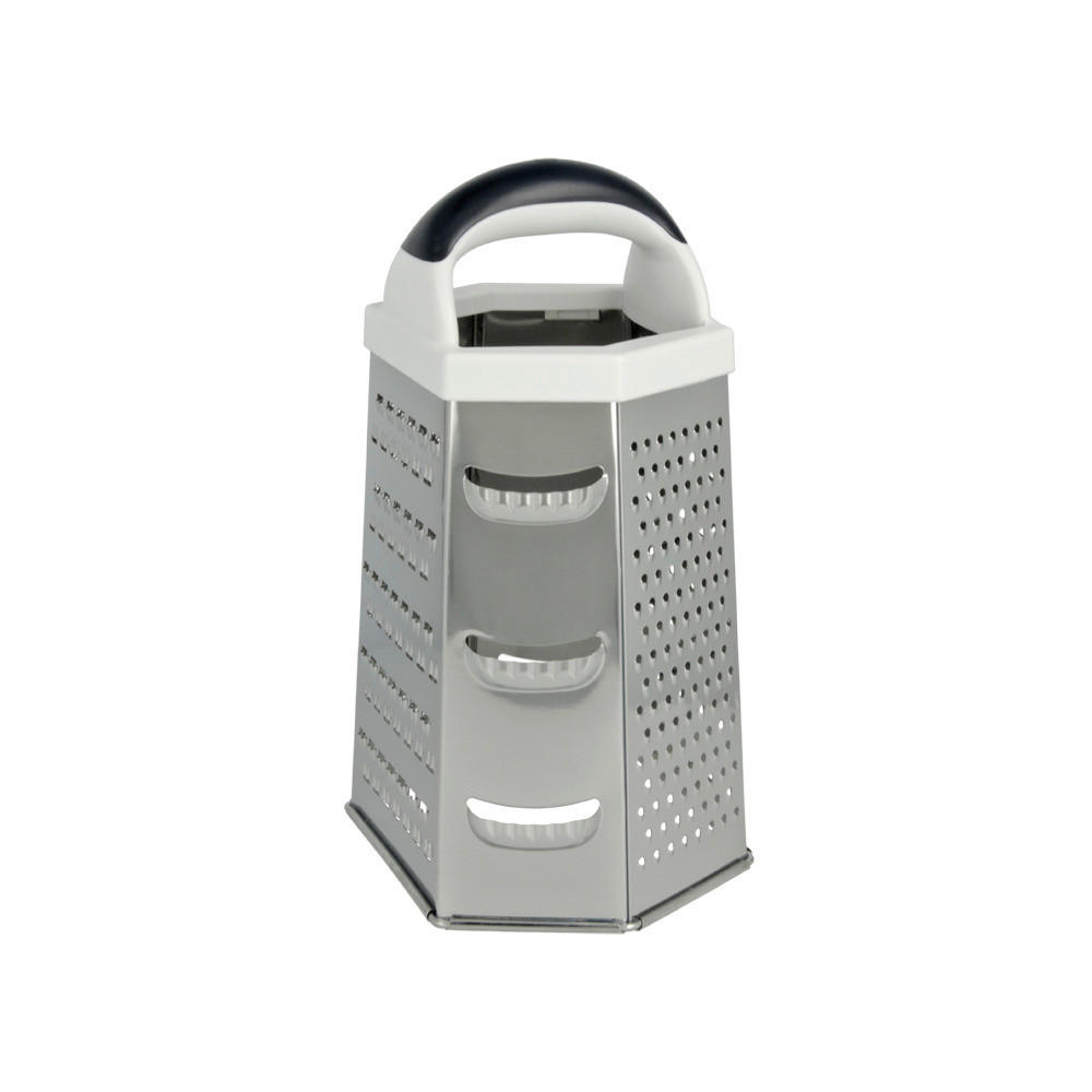 Metaltex Reibe weiß Edelstahl B/H/L: ca. 11,2x32,2x14 cm Sechskantreibe - weiß/silber (14,00/11,20/32,20cm) - Metaltex