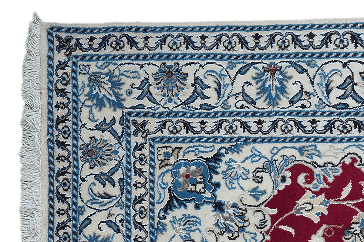 PersaTepp Teppich Nain Chorosan rot B/L: ca. 150x200 cm Nain Chorosan - blau/rot (150,00/200,00cm) - PersaTepp