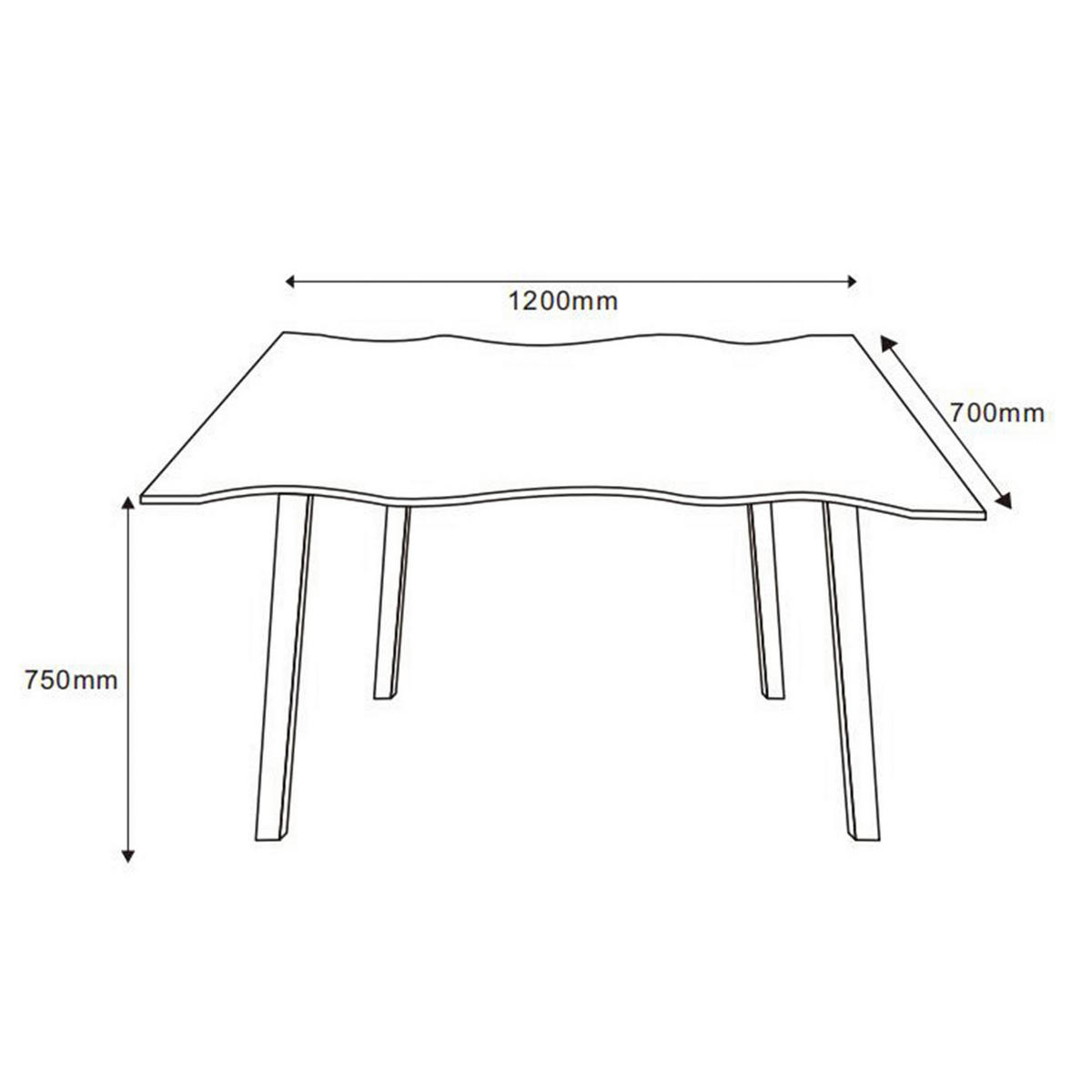 Eiche B/T: ca. 120x70 cm Lily - Eiche (120,00/70,00cm)