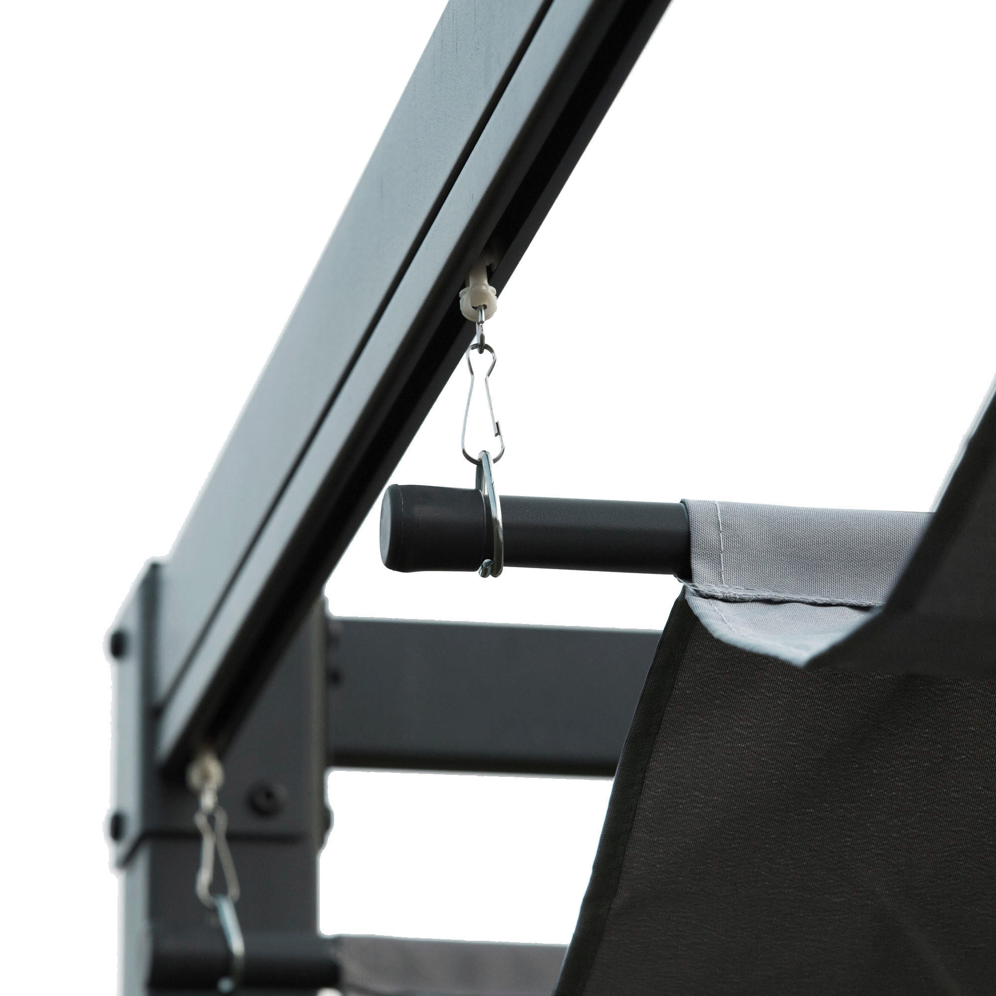 Thumbnail - Outsunny Pergola dunkelgrau Stahl B/H/L: ca. 300x222x400 cm