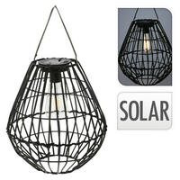 Solarlampe schwarz Metall B/H: ca. 26x28 cm Solarlampe - schwarz (26,00/28,00cm)